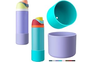 yoelike 2PCS 2 Colors Silicone Water Bottle Boot for Owala, Anti-Slip Protective Sleeve for FreeSip/Twist/Flip, Watter Bottle Accessories, Bottom Bumper Cover, Dishwasher Safe, BPA Free