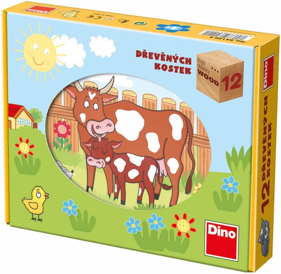 Dino Toys 641204 Wooden Jigsaw Cubes