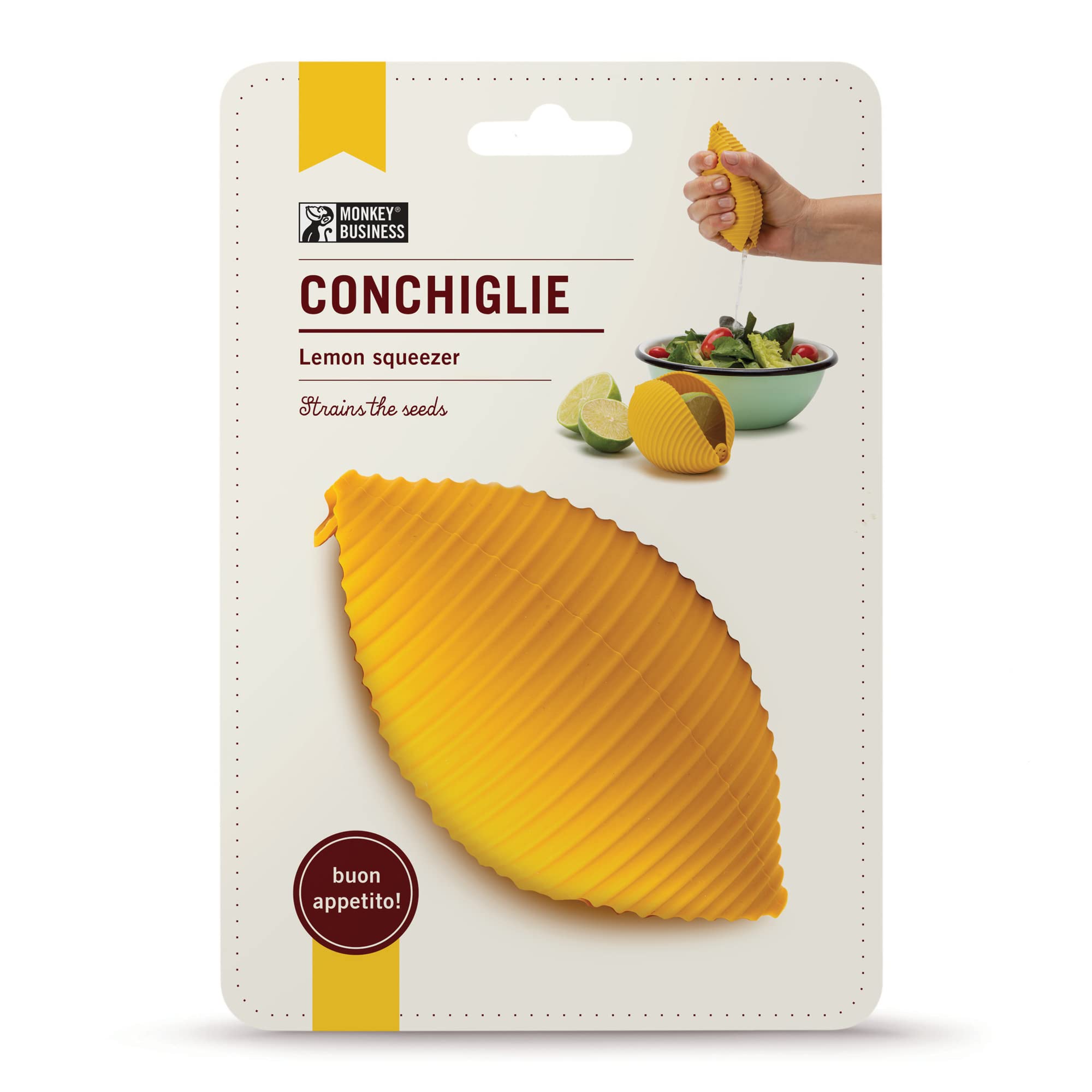 Fun Pasta Shaped Silicone Lemon Squeezer/Maximum Juice with None of The Mess/Easy to Use & Easy to Clean - Prevents Wayward Squirts and Strains The Pips Too!