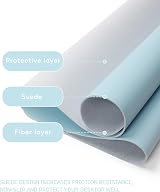 YSAGi Non-Slip Desk Pad 80x40 cm Waterproof PVC Leather Large Mouse Pad Light view 3