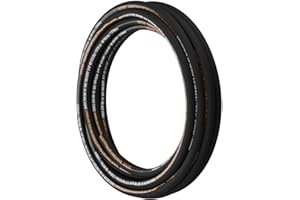 VEVOR Hydraulic Hose 3/4 inch x 50 ft, 3120 PSI, Rubber Hydraulic Hose with 2 High-Tensile Steel Wire Braid, -20℃ to 140℃, Fl