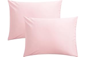 FLXXIE Microfiber Pillow Cases Standard Size 2 Pack, Soft Pillowcases with Envelope Closure, Wrinkle, Stain Resistant Pillow 