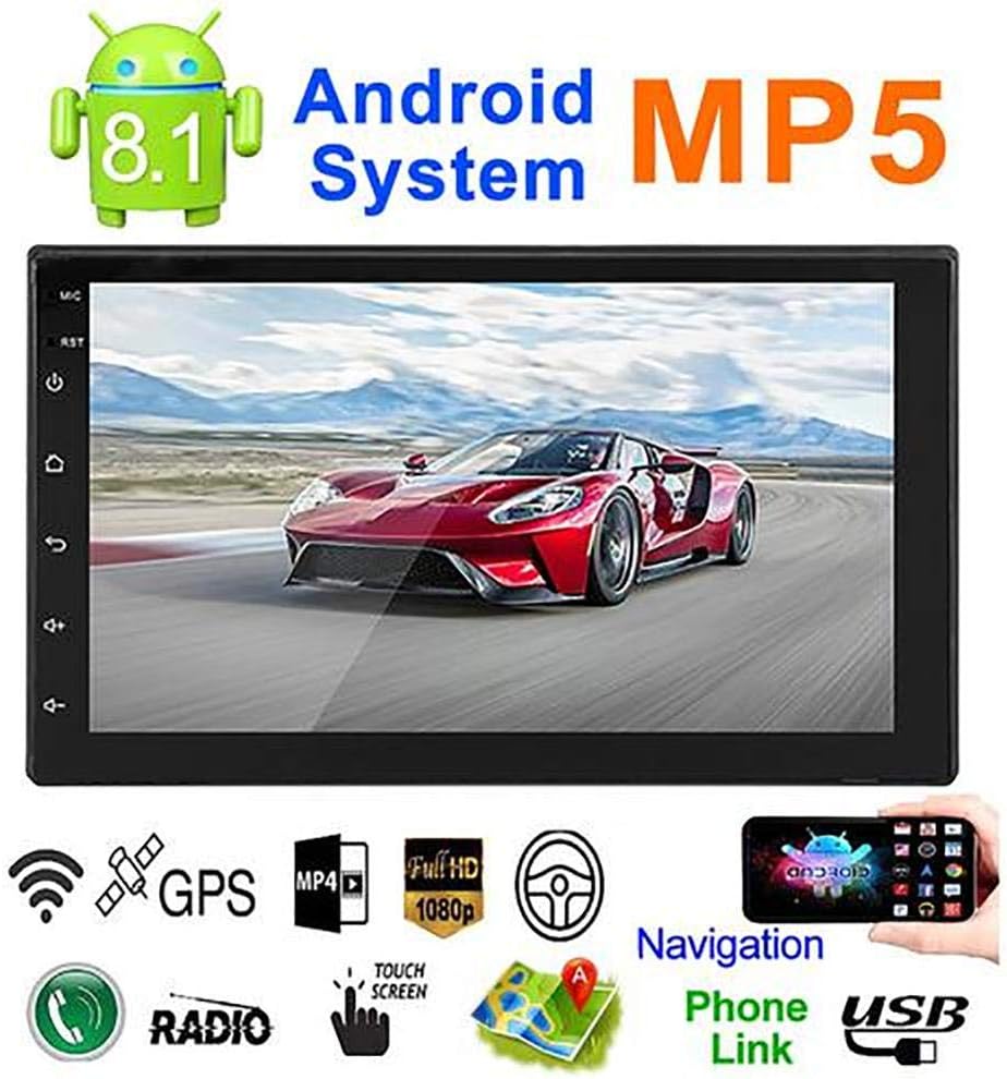 Android 8.1 System 16G Memory 7IN Touch Button HD Car Bluetooth Universal GPS Navigation All-in-one Device MP5 Player Car 2 DIN Radio