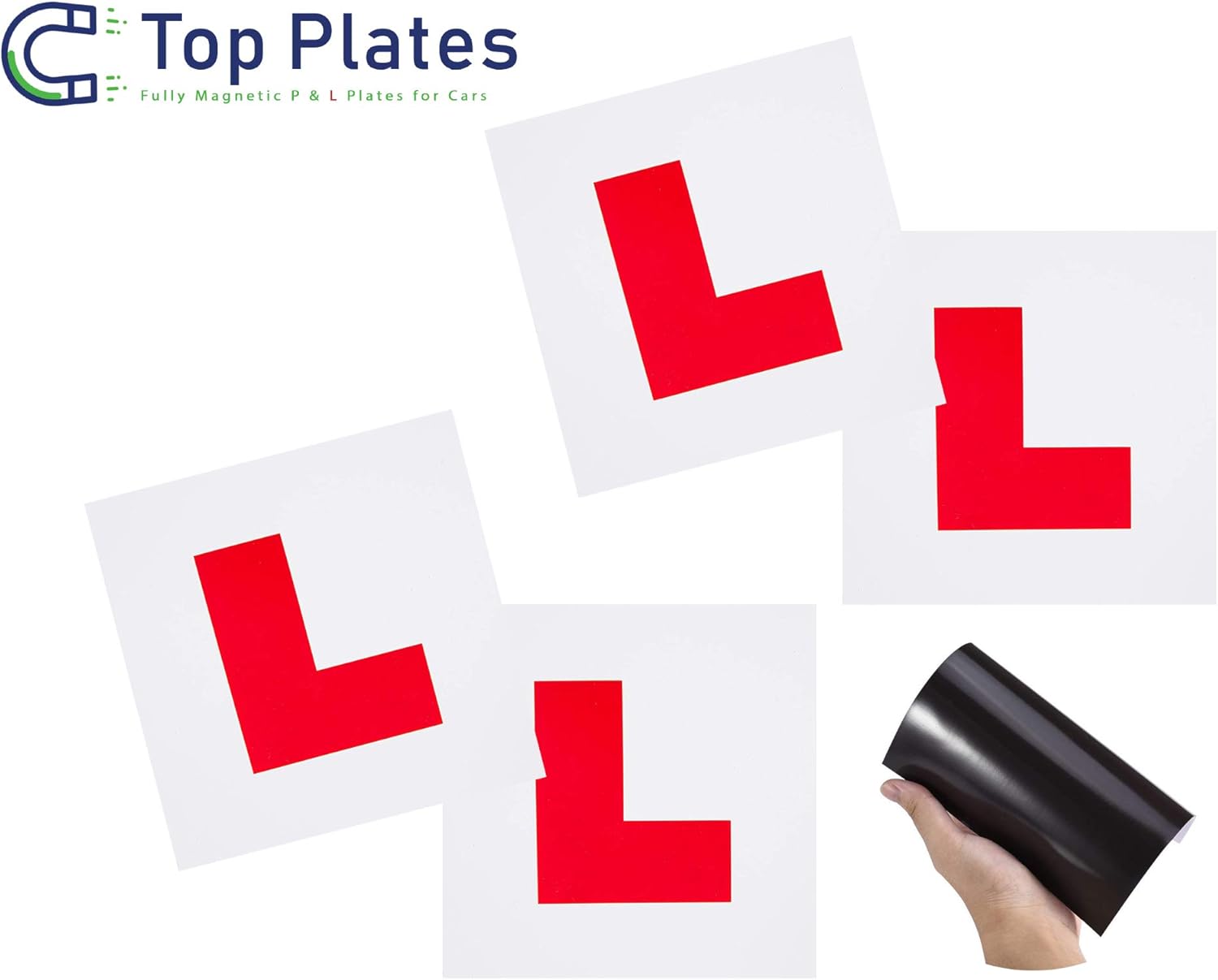 Top Plates Premium 4 Pack Fully L Plates for new Learner