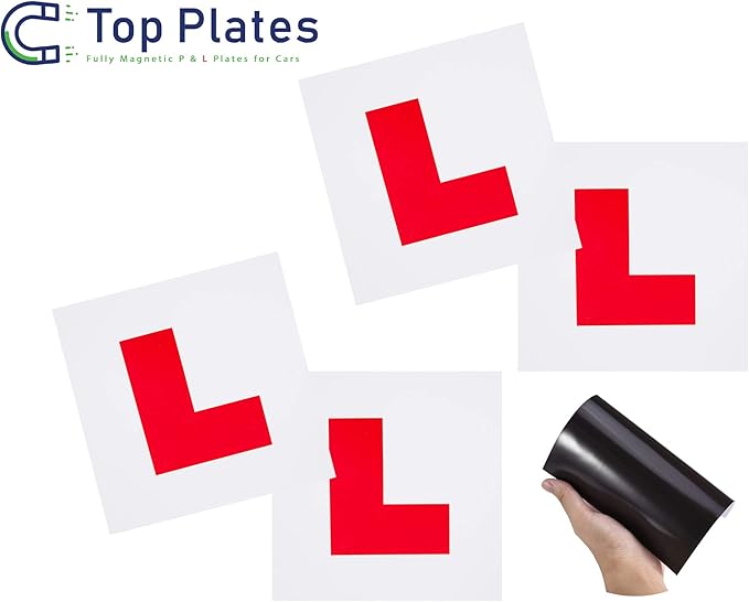 Top Plates Premium 4 Pack Fully L Plates for new Learner