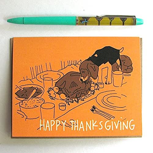Amazon.com: Naughty Dog Thanksgiving Card: Handmade