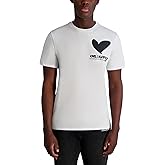 Karl Lagerfeld Mens Short Sleeve Crewneck Heart Graphic Design T-Shirt