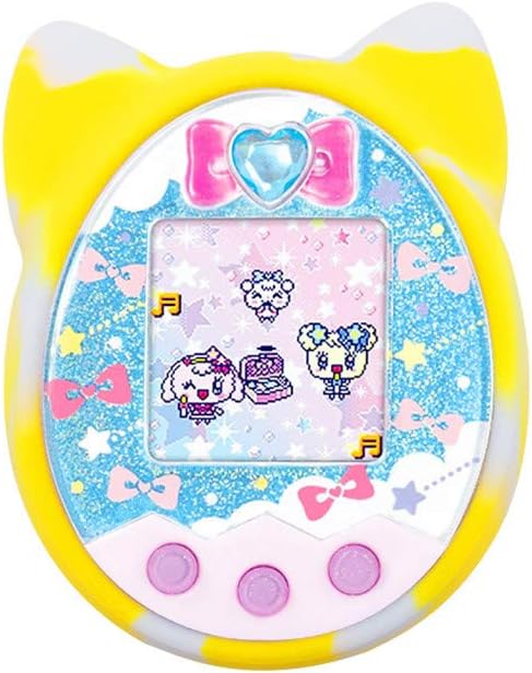 Viviplus - Protective Cover Shell Silicone Case Pet Game Machine Cover for Tamagotchi Cartoon Boys and Girls Portable Electronic Pet Game Machine for Over 6 Years Old Children (Yellow)