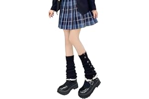 Lebaley Kawaii Leg Warmers for Girls Women - Japanese Lolita Leg Warmers Y2K Harajuku Leg Cover Stockings Kawaii Knit Socks