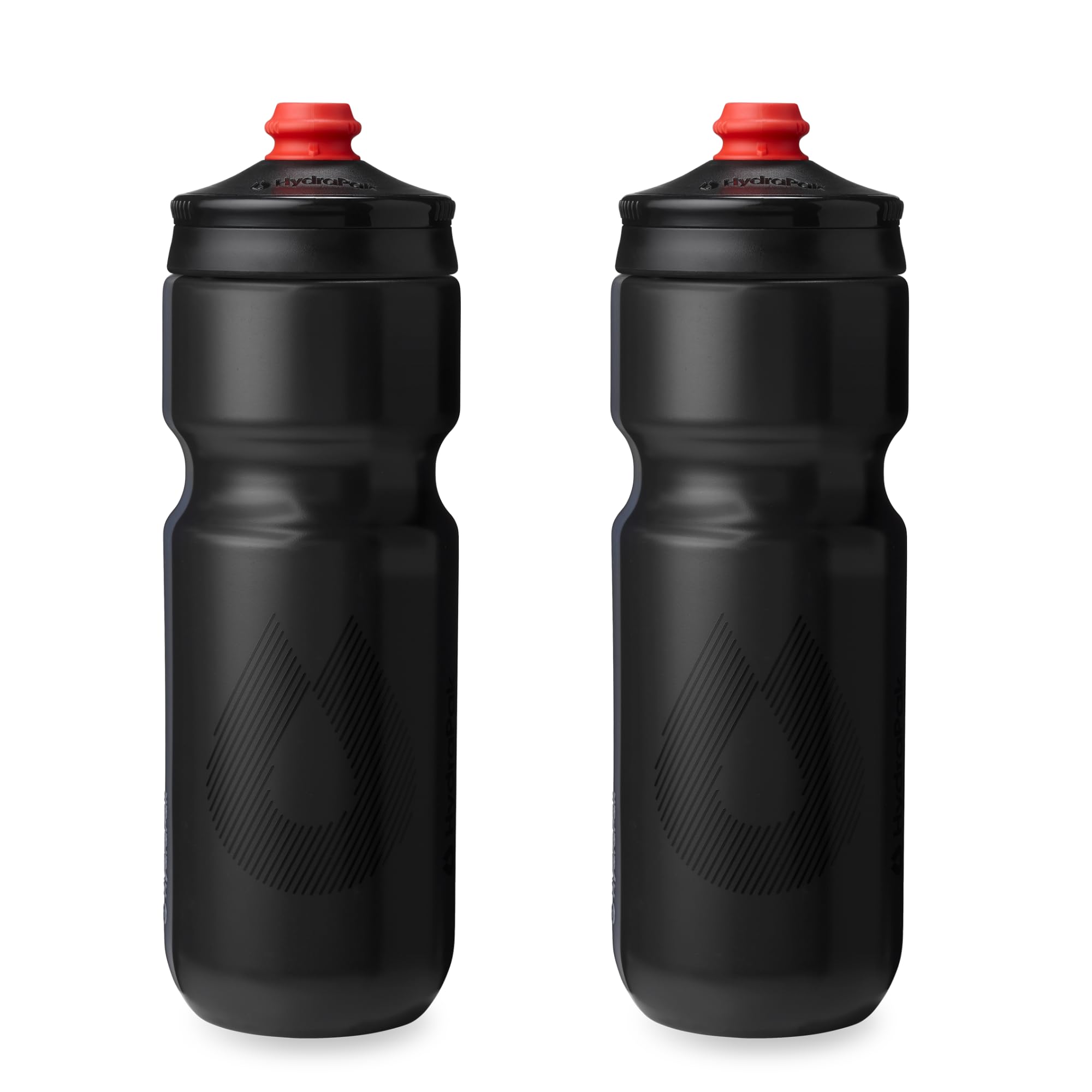 Photo 1 of HydraPak | Polar Bottle - Breakaway Surge Lightweight Bike Water Bottle 2-Pack - High Flow, Cycling & Sports Squeeze Bottle (Charcoal, 740ml / 25oz)