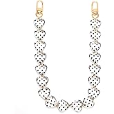 AUMEY Acrylic Heart Bag Chain Purse Charm Versatile handbag Chain Strap Wallet Handle Replacement Handbag Accessory
