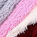 YOU SA Super Soft Long Shaggy Fuzzy Fur Faux Fur Warm Elegant Cozy with Fluffy Sherpa Throw Blanket 51''*63'',Burgundy Red