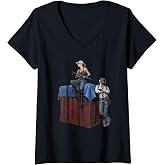 Womens PUBG Survivors Duo Crate V-Neck T-Shirt