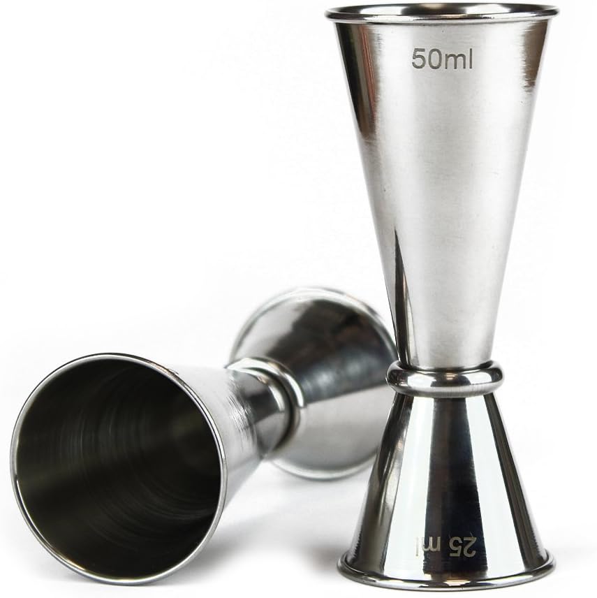 Cocktail Jigger Dual Spirit Japanese Measure Cup, Stainless Steel