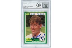 Troy Aikman 1989 Score Football Autograph Auto Rookie Card #270 - BAS 10