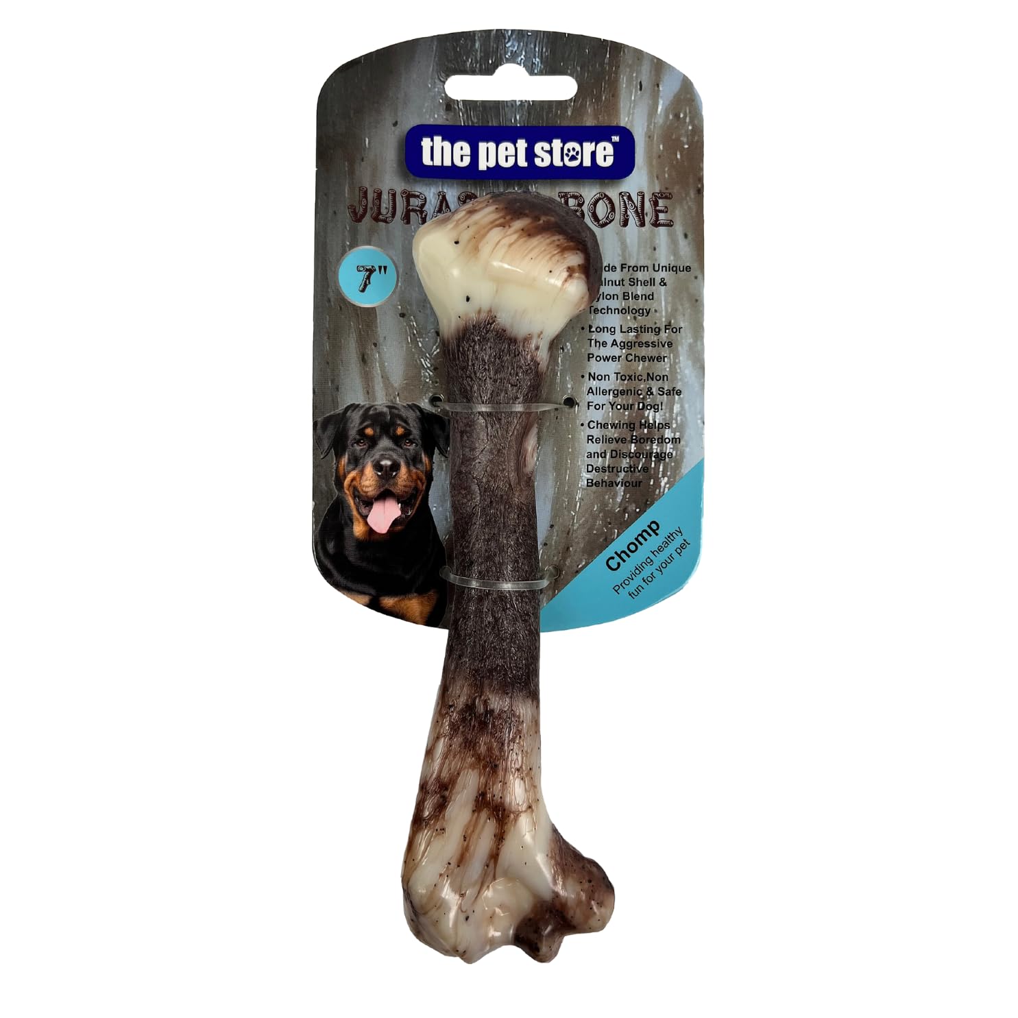 J&E Importers The Pet Store 7” Jurassic Bone Dog Chew Pet Toy For Aggressive Chewers, Maximum Strength, Tough Extreme, Hours Of Fun For Your Dog.