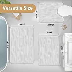 Buganda Memory Foam Bathroom Rug Mat 70x24, Extra