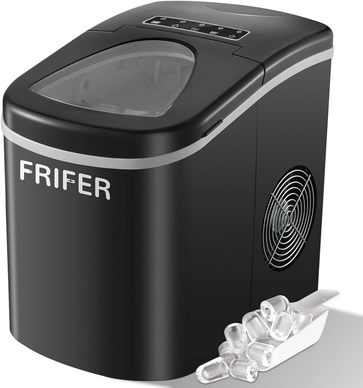 Frifer Portable Ice Makers Countertop,Ready 9 Bullet ice