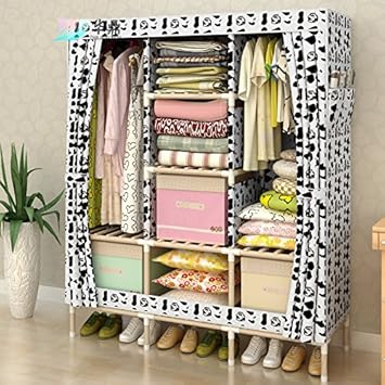 Wjp 1 3d20 Mm Starkes Holz Leicht Kleiderschrank Dick Oxford Stoff Vor Dem Arbeiten In Einem Kleiderschrank Schranken Easy Lang 130 Cm 45 Cm Breit Hoch 170 Cm Amazon De Kuche