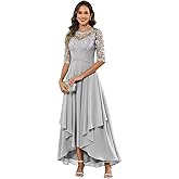 Skbue Chiffon Tea Length Mother of Bride Dresses Lace Appliques Ruffle A Line Wedding Guest Dress with Sleeve