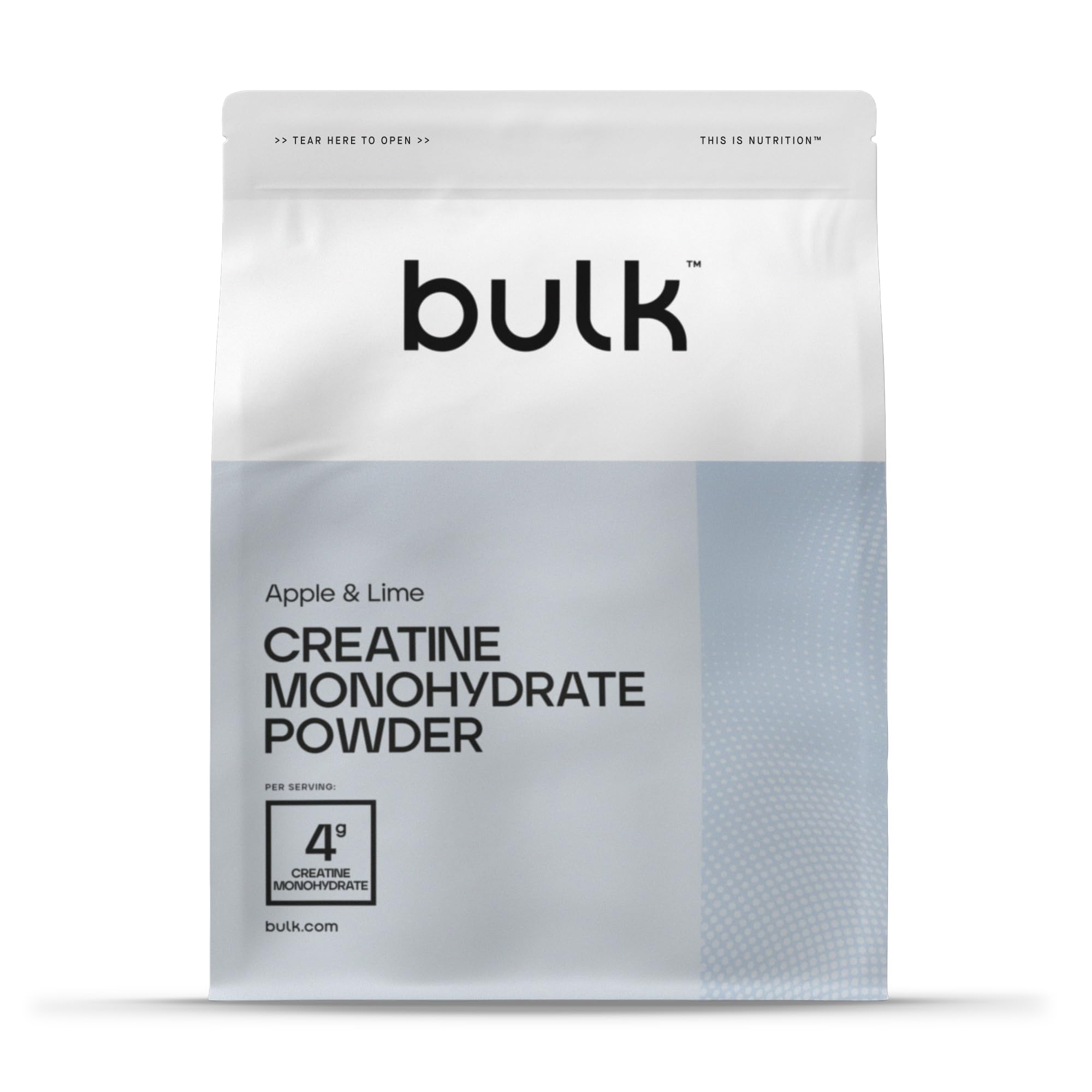 Bulk Creatine Monohydrate Powder, Apple and Lime, 500 g, 100 Servings, Packaging May Vary