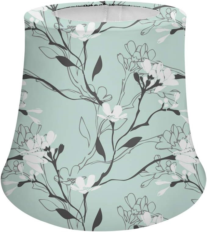 white floral lamp shade