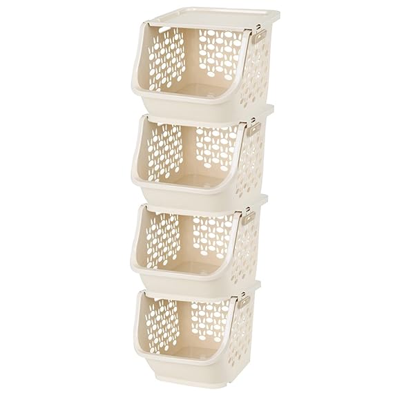 WEIZQ Cesta de Almacenamiento de plástico para Cocina, Hueco, Verduras