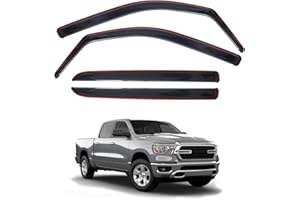 HILAKE in-Channel Rain Guards for 2019-2026 Dodge RAM 1500 Crew Cab (5th Gen New Body Style&TRX),Vent Window Deflectors Windo
