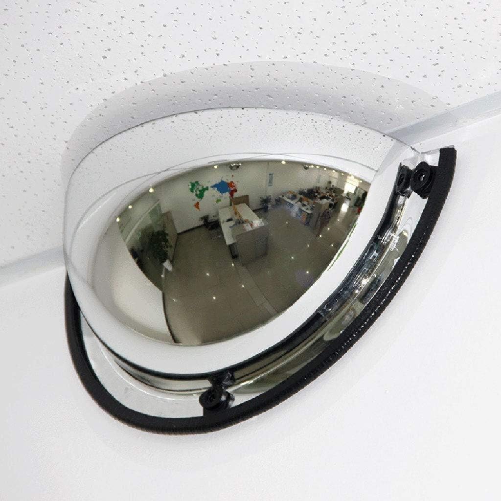 MIRROR Outdoor Traffic Wide-Angle Lens,Traffic Mirror Panoramic Half Dome Convex Mirror, 180 Degree Viewing Angle, 1/4 Spherical Mirror, Acrylic Safety Mirror, Suitable for Shops, Offices or Factorie
