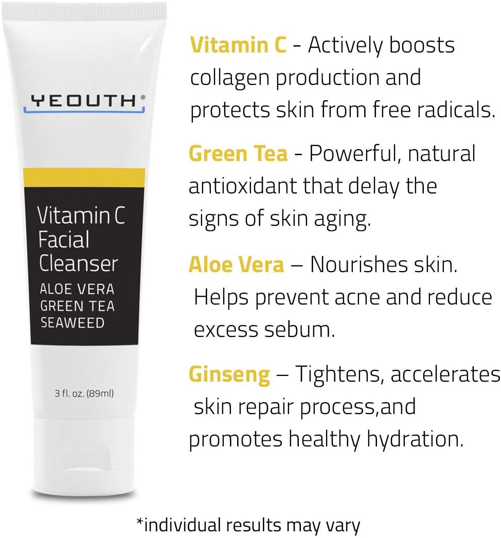 YEOUTH Vitamin C Cleanser for Face Wash 89ml, No Color, 89 ml (Pack of 1) - Image 4
