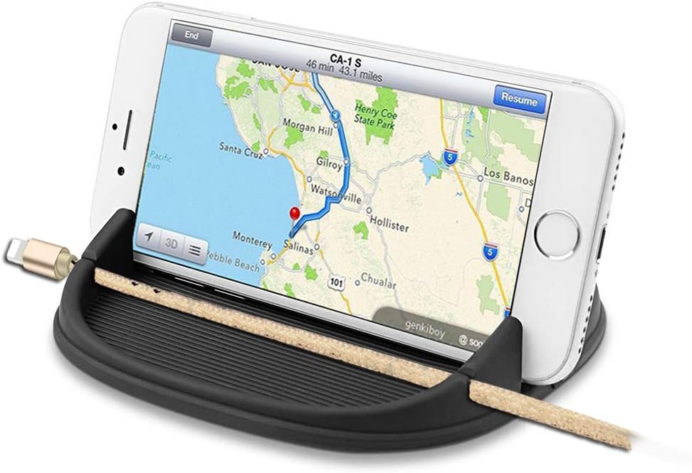 KHTONE Cell Phone Holder for Car, Car Phone Dashboard Pad Mat, Anti-Slip HandFree Car iPhone Mounts, Car Accessories Cell Phone Holder Compatible with Samsung, Android Smartphones, GPS Devices