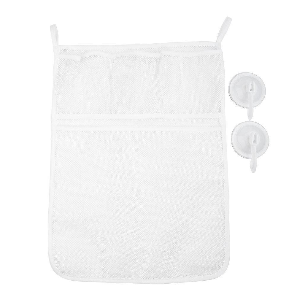 Bath Toy Organizer, Bath Tub Organizer Bag Storage Holder Basket Kids Baby Bathtub Shower Toys Net With 2 Strong Suction Cups