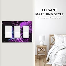Xuejiaku Light Switch Cover Horror Scary Purple