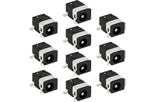 eMagTech 10pcs DC045 5Pin DC Power Jack Socket 30V/0.5A 3.5x1.35mm Barrel Connector PCB Mount