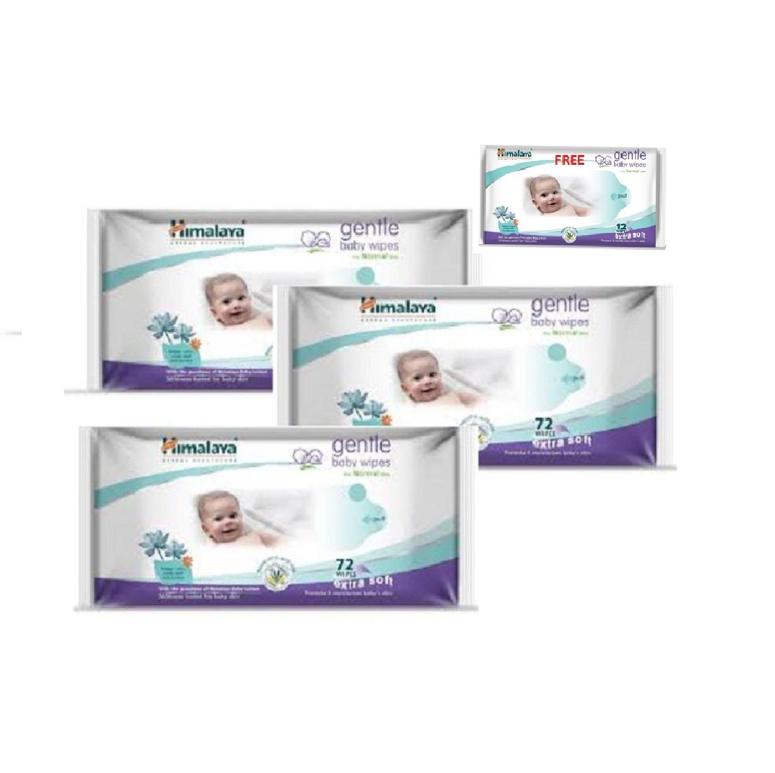 himalaya gentle baby wipes 72 pcs