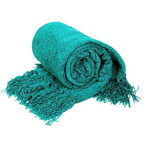 DOZZZ Decorative Chenille Throw Blanket for Couch Throws ...