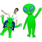 2 Packs Inflatable Alien Costume ET Costume Halloween Blow Up Costume Suit for Adult/Christmas/Halloween (2 -Pack Alien)