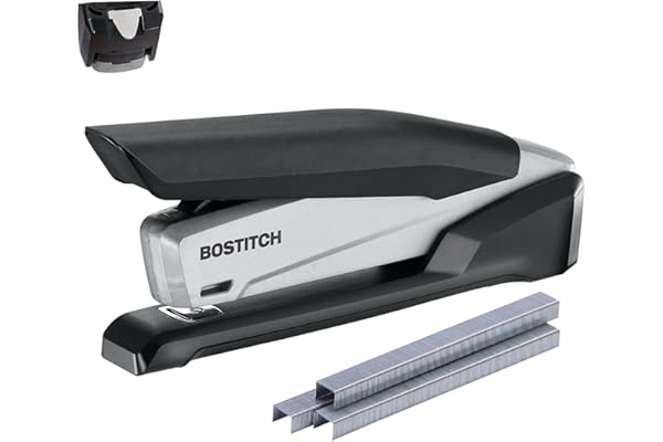 Bostitch Office Executive 3 in 1 Stapler, Includes 210 Staples and Integrated Staple Remover, One Finger Stapling, No Effort,