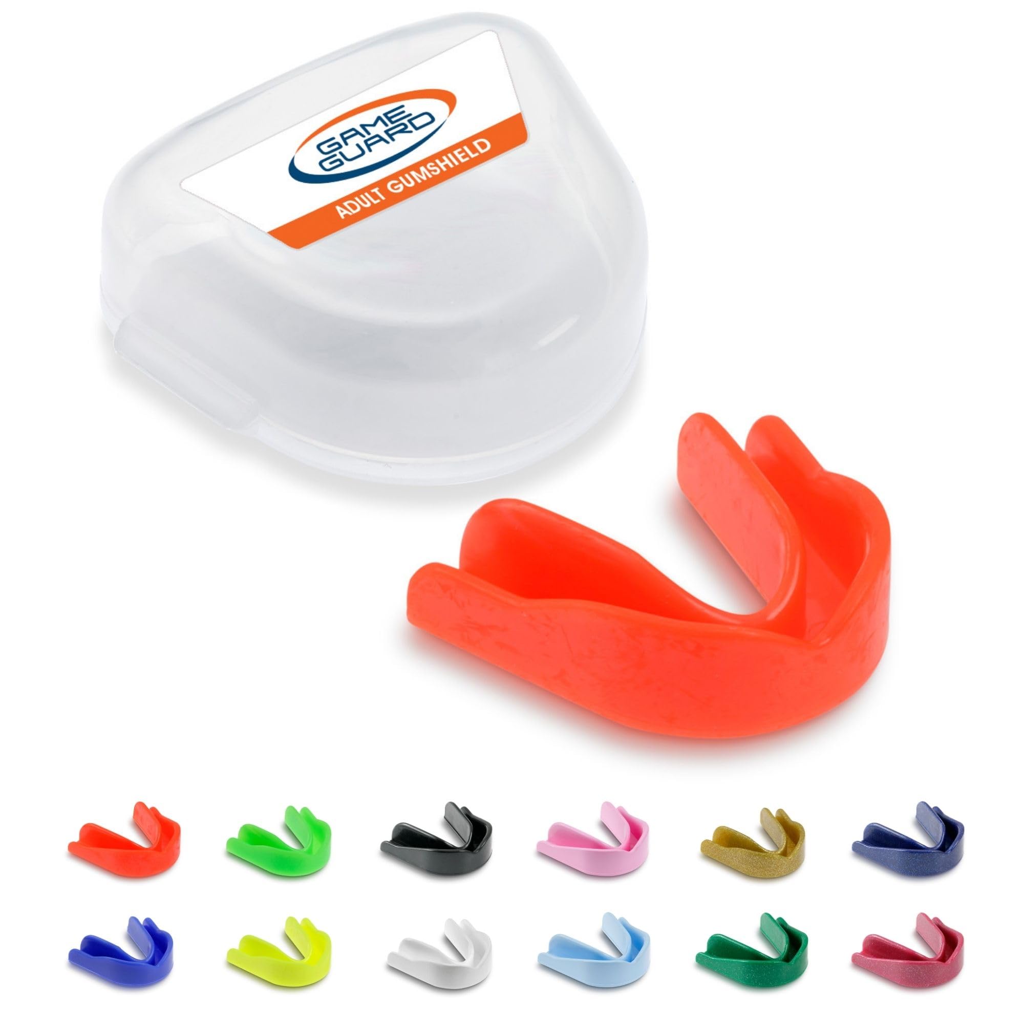 GAME GUARD 10-Pack Sports Mouthguards – Easy Fit Boil & Bite Gum Shields for Adults & Teens (Age 13+) – Mouth Guards for Rugby, Hockey, GAA – Ideal for Schools and Clubs (Red) — image 1