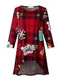 LARACE Plus Size Tops 3/4 Sleeve Christmas Shirt