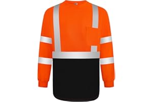 TCCFCCT Hi Vis Safety Shirts for Men High Visibility Shirts with Pocket