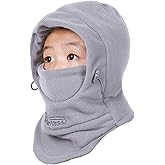 Azarxis Kids Children's Balaclava Hat Fleece Ski Face Mask Winter Cap Adjustable Double Neck Warmer