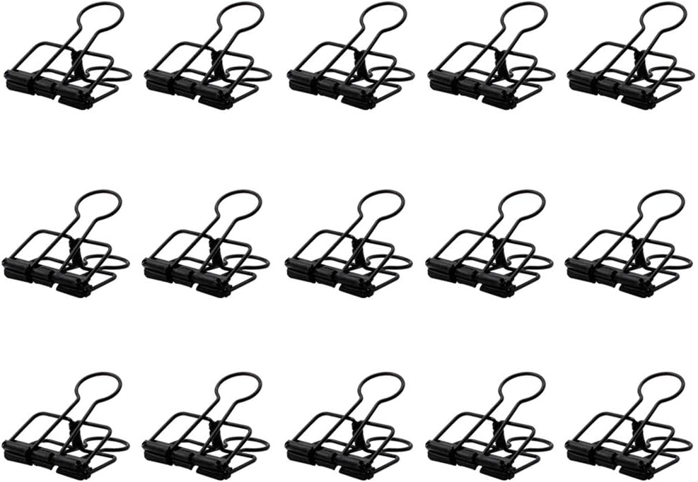 Zoohot 32mm Black Metal Wire Foldback Bulldog Clips, Stationery