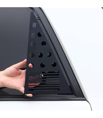 Black Aluminum B-Pillar Trim Set For 2010-2024 Toyota 4Runner - Door Window Pillar Covers, Adhesive Mount