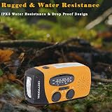 NNOOAADIO Wind Up Solar Radio Emergency Hand Crank AM FM SOS Light view 7