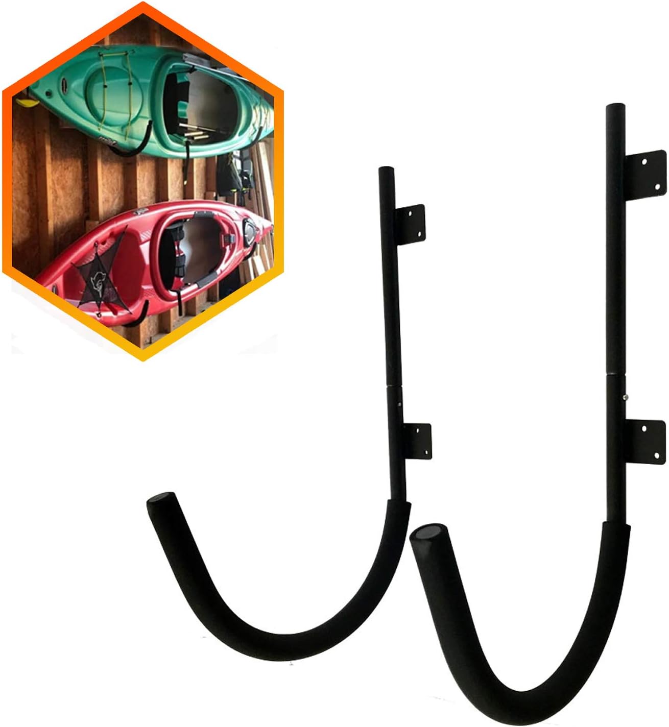 Onefeng Sports Kayak Wall Hooks Kayak Wall Hangers Heavy