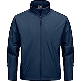 Little Donkey Andy Men's Golf Jacket Water-Resistant Windbreaker Rain with Zip Pockets Tactical Hiking Stylish Fleece Lined (Dark Blue 2XL)