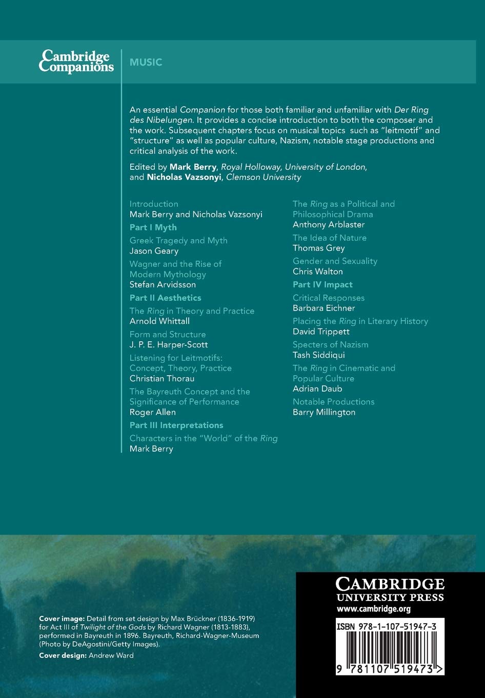 The Cambridge Companion To Wagner S Der Ring Des Nibelungen Cambridge Companions To Music Berry Mark 9781107519473 Amazon Com Books The Cambridge Companion To Wagner S Der Ring Des Nibelungen Cambridge Companions To Music Berry Mark 9781107519473 Amazon Com Books