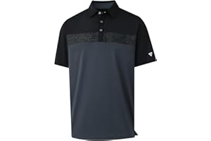 M MAELREG Golf Shirts for Men Dry Fit Performance Chest Print Color Block Moisture Wicking Casual Short Sleeve Polo Shirts