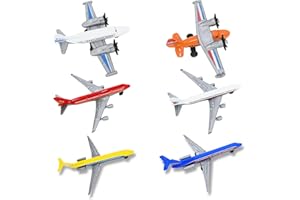 Bigefeixu Toy Airplane 6 Pack Mini Diecast Airplanes, Aircraft Plane Playset Includes Glider Planes, Airlines Plane Toys for Birthday Party Favor Toys for Kids Boys and Girls